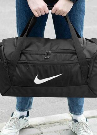 Молодіжна спортивна сумка nike white стильна тканинна текстильна сумка з відділом для взуття1 фото