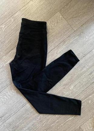 ⚔️чорні джинси скіні skinny без кишень на високій талії tu 14/xl4 фото
