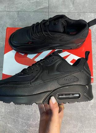 Мужские кроссовки nike air max 90 surplus total black