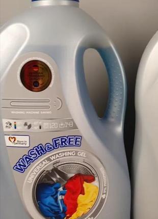 Гель для прання wash&free універсальний 5.0 л.2 фото