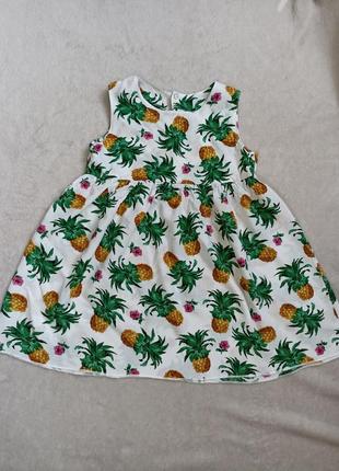Плаття для дівчинки з ананасами