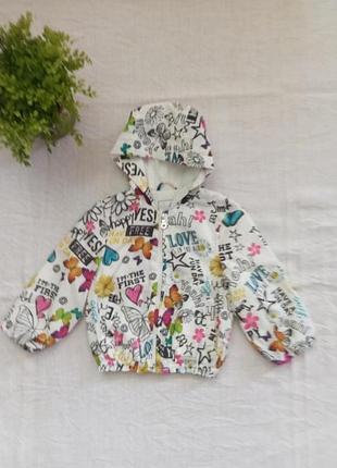 Курточка -ветровка трикотажной подкладке 
🦋🦋 цветы 🌟🌟 имлия dodipetto uk 18 eur 86
