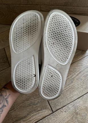 Базовые белые идеальные удобные сандали на липучках кожа4 фото