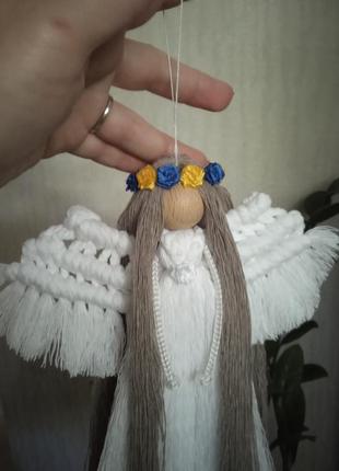 Янгол макраме оберіг українка україночка лялька з ниток2 фото