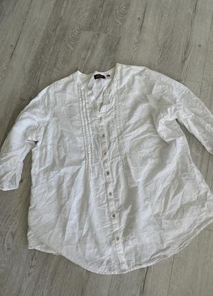 Блуза рубашка льон бавовна лляна льняна zara mango 🥭5 фото