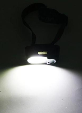 Налобний акумуляторний ліхтар kx-1804 світлодіодний на акумуляторі 18650 на голову оригінал7 фото