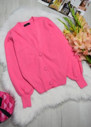 Кардиган розовый яркий свитер светер barbie светер