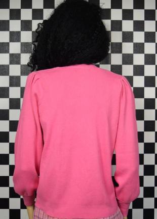 Кардиган розовый яркий свитер светер barbie светер3 фото