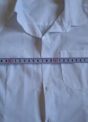 Рубашка рубашка белая белья блузка next school 122 7 школьная форма2 фото