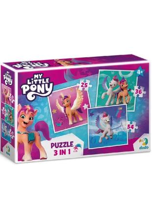 Детские пазлы 3 в 1 my little pony "зипп и санни" dodo 200384