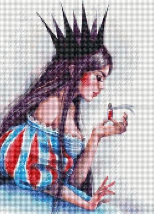 Алмазна мозаїка "весела краса"  ідейка 40х50 см (masiki.kiev.ua)