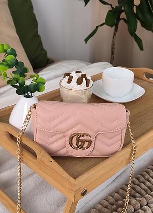 Сумка gucci marmont mini beige6 фото