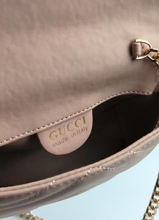 Сумка gucci marmont mini beige5 фото