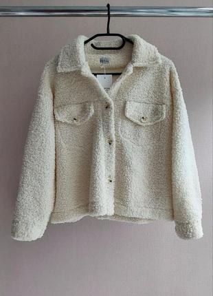 Укороченная куртка-рубашка из мягкой овчины тедди spl-380