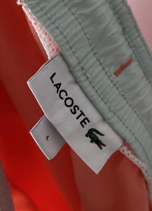 Lacoste swim shorts peach шорты широкие легкие свободные плавания ежедневные светлые яркие оригинал лакост6 фото