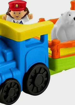 Музыкальный паровозик fisher-price little people zoo train зоопарк