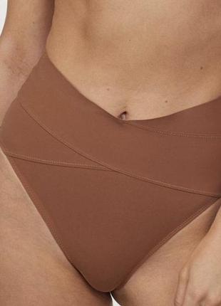 Новый коричневый купальник h&amp;m, плавки утяжка корректирующие,4 фото