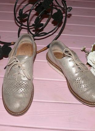 Шикарные оксфорды туфли полуботинки ecco, дл. 24 -24,5 см (р.38)2 фото