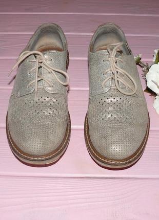 Шикарные оксфорды туфли полуботинки ecco, дл. 24 -24,5 см (р.38)3 фото