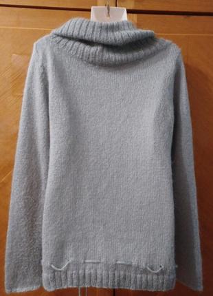 Брендовый мохеровый свитер с высоким объемным воротником р.10/12 от cote femme designed in  Джонс2 фото