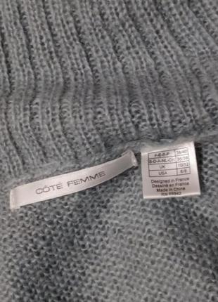 Брендовый мохеровый свитер с высоким объемным воротником р.10/12 от cote femme designed in  Джонс4 фото