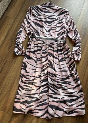 Сукня с рукавами в принт зебра2 фото