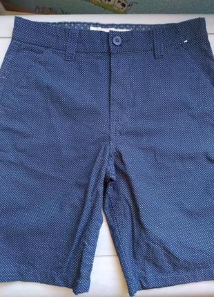 Подростковые шорты chino 11-12 152 темно синего цвета2 фото