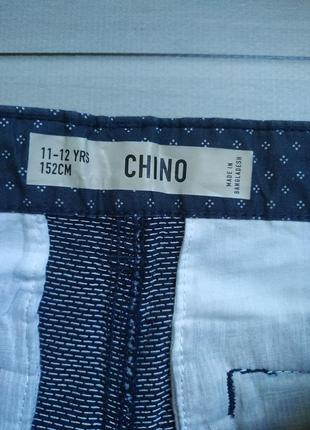 Подростковые шорты chino 11-12 152 темно синего цвета4 фото