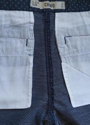 Подростковые шорты chino 11-12 152 темно синего цвета6 фото
