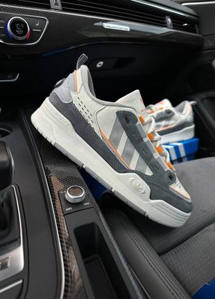 Мужские кроссовки adidas originals adi2000 grey orange2 фото