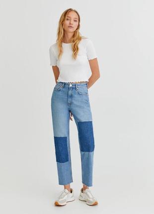 Pull&bear джинси печворк висока посадка