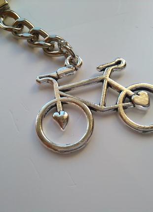 Новый стильный винтажный брелок велосипед с большим кольцом, подвеска для ключей2 фото