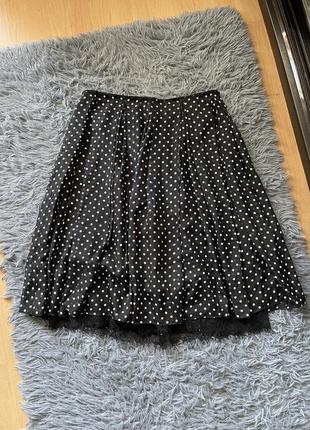 Шелковая юбка в горох marc cain1 фото