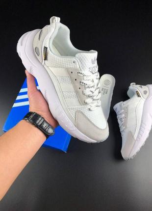 Мужские кроссовки adidas zx 22 boost white beige grey