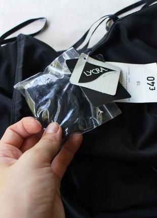 Брендовое коктальное черное атласное платье бюстье футляр с открытыми плечами + бретели3 фото