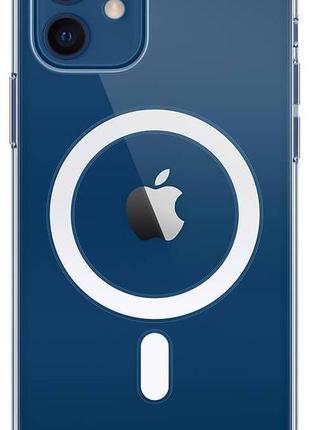 Чехол силиконовый magsafe iphone 12/iphone 12 pro (прозрачный