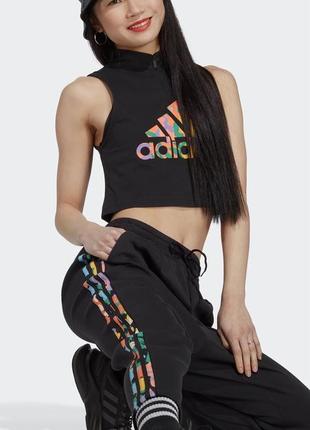 💖 спортивные штаны 👖 adidas с цветными лампасами1 фото