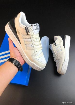 Мужские кроссовки adidas ef5402 forum low white beige black