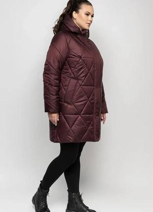 Женская зимняя куртка больших размеров с водоотталкивающей пропиткой1 фото