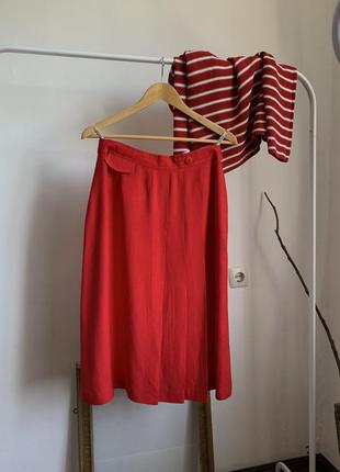 Красная винтажная итальянская юбка hucke