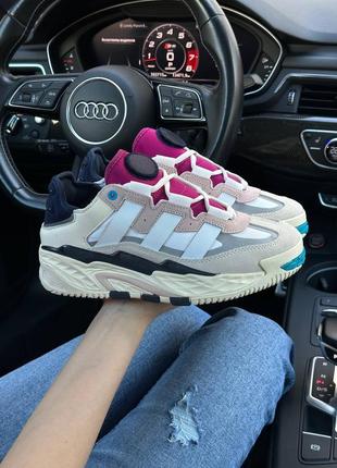 Жіночі кросівки adidas niteball  beige gray rose w5 фото