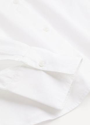 Базова біла сорочка оверсайз із попліну н&amp;м — м, l2 фото