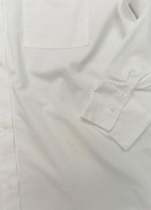 Базова біла сорочка оверсайз із попліну н&amp;м — м, l4 фото