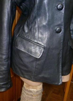 Натуральна шкіряна куртка kenzo exclusive утеплена чорна жіноча4 фото