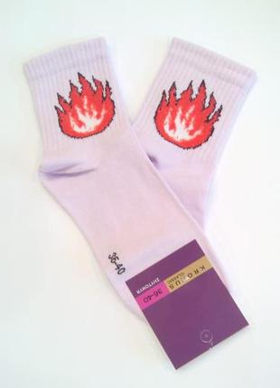 Носки женские высокие цветные с оригинальными принтами krokus украина