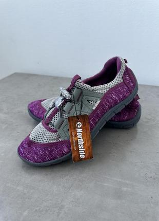 Жіночі швидко висихаючі кросівки сіро-фіолетового кольору northside