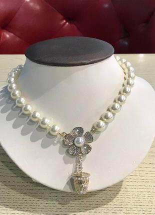 Брендова підвіска chanel у позолоті