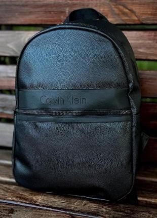 Модный городской рюкзак calvin klein bon мужской черный из эко-кожи ck3 фото