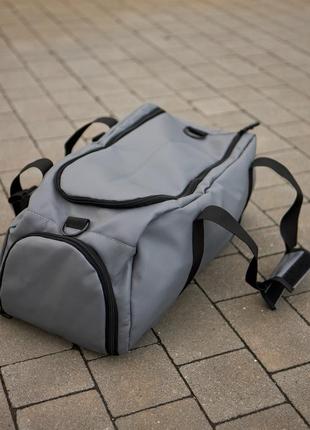 Cпортивна сумка через плече на 30л в сірому кольорі3 фото