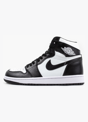 Мужские кроссовки nike air jordan 1 hi og black &amp; white - скидка.